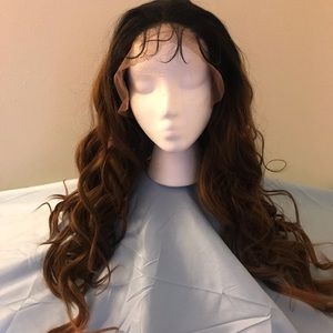 Human hair blend 4x4 Lace front wig.